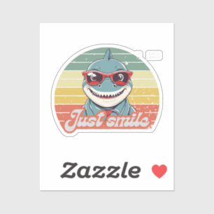 Funny shark invite you to smile