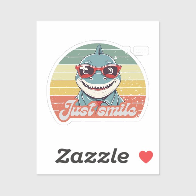 Funny shark invite you to smile (Sheet)