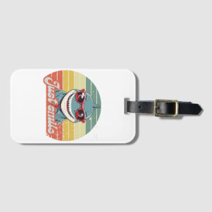 Funny shark invite you to smile luggage tag