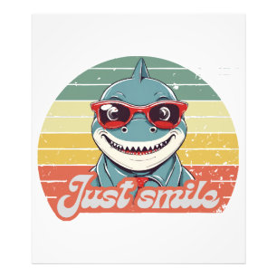 Funny shark invite you to smile photo print