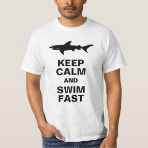 Funny Shark Keep Calm and Swim Fast T-Shirt