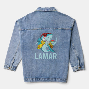 Funny Shark - Lamar Name Denim Jacket