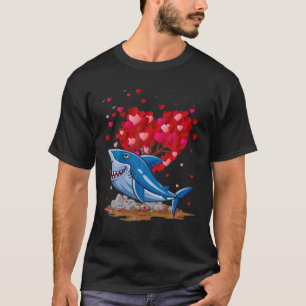 Funny Shark Lover Heart Shape Great White Shark Va T-Shirt