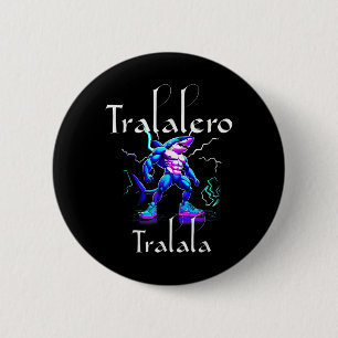 Funny Shark Meme – Tralalero Tralala Brainrot Vibe 6 Cm Round Badge