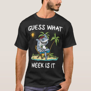Funny shark party beach guess what week is it Love T-Shirt