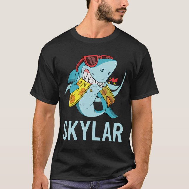 Funny Shark - Skylar Name T-Shirt (Front)