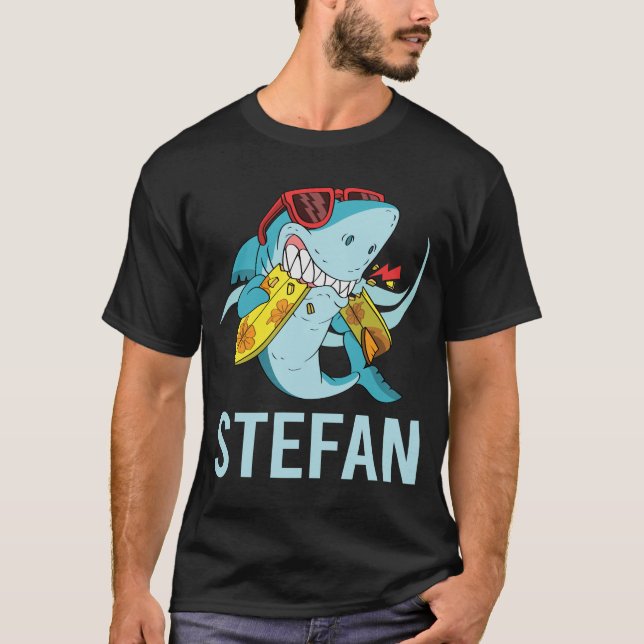 Funny Shark - Stefan Name T-Shirt (Front)