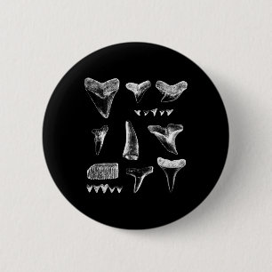 Funny Shark Teeth Design For Men Women Shark Teeth 6 Cm Round Badge