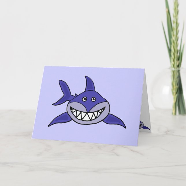 Funny Shark Thinking of you card (Front)