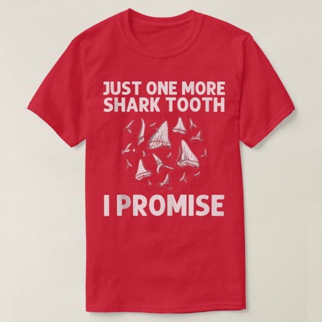 Funny Shark Tooth For Men Women Shark Teeth Fossil T-Shirt (Design Front)