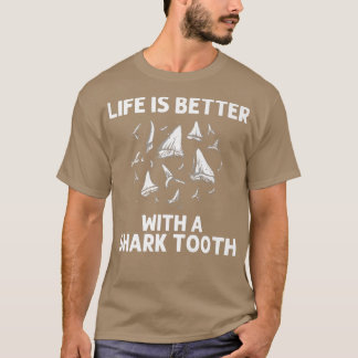 Funny Shark Tooth For Men Women Shark Teeth Fossil T-Shirt