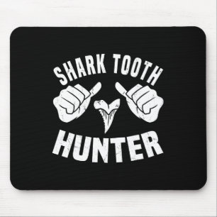 Funny Shark Tooth Hunter Costume Love Shark Tooth Mouse Mat
