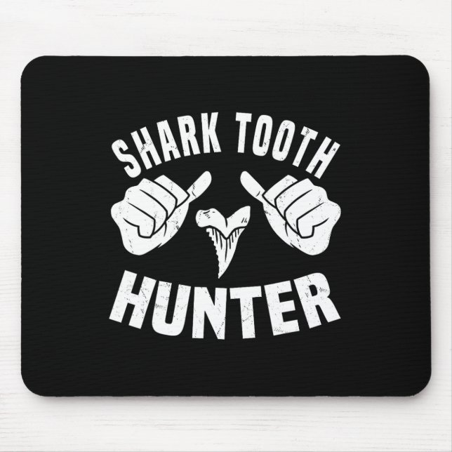 Funny Shark Tooth Hunter Costume Love Shark Tooth  Mouse Mat (Front)