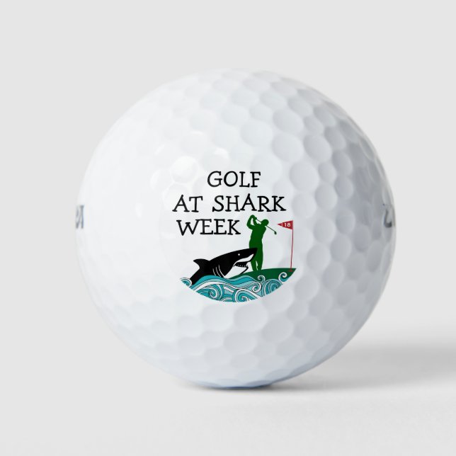 Funny Shark Week Golf Balls (Front)