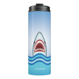 Funny Shark With Jaws Wide Open Thermal Tumbler