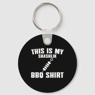 Funny Shashlik Lover Humour Russian Bbq Outfit Mea Key Ring