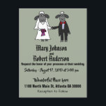 Funny Sheep Bride and Groom Wedding Invitation<br><div class="desc">Funny sheep bride and groom wedding cartoon makes a fun unique wedding invitation that is perfect for sheep lovers and animal lovers.</div>