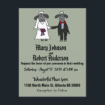 Funny Sheep Bride and Groom Wedding Invitation<br><div class="desc">Funny sheep bride and groom wedding cartoon makes a fun unique wedding invitation that is perfect for sheep lovers and animal lovers.</div>