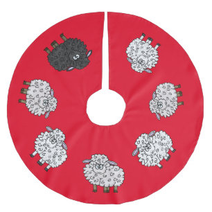 Funny Sheep Christmas Tree Skirt