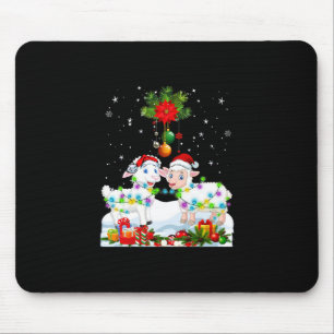 Funny Sheep Christmas Tree Xmas Animal Gift Mouse Mat