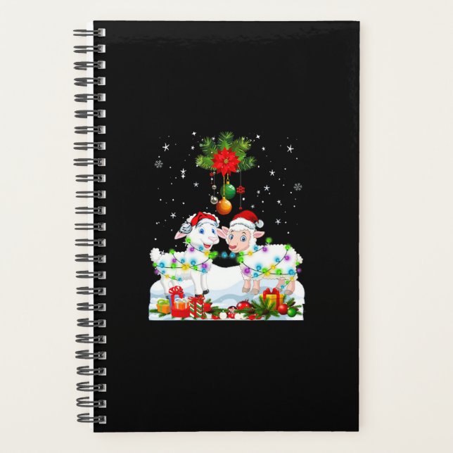 Funny Sheep Christmas Tree | Xmas Animal Gift Planner (Front)