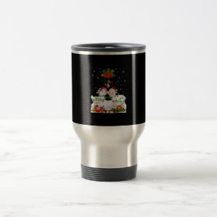 Funny Sheep Christmas Tree Xmas Animal Gift Travel Mug