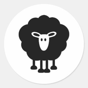 Funny sheep classic round sticker