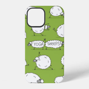 Funny sheep doing yoga, sketch iPhone 12 case