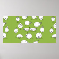 Funny sheep doing yoga, sketch