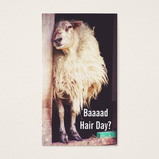 funny sheep hairstylist hair stylist cosmetologist business card
