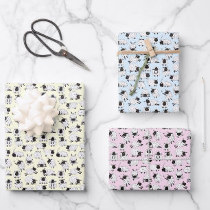 Funny Sheep Having Fun Wrapping Paper Sheet