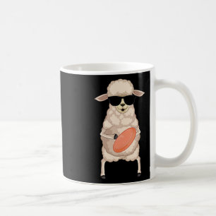 Funny Sheep Lamb Wearing Sungles Playing Disc Golf Coffee Mug