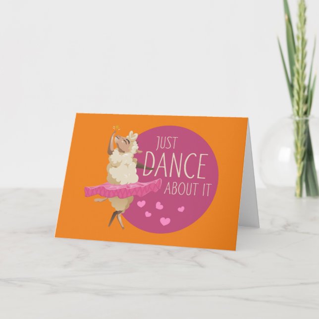 Funny Sheep Message - Just Dance About It 1 Card (Front)