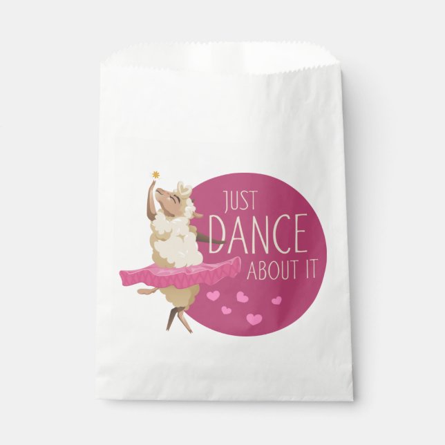 Funny Sheep Message - Just Dance About It 1 Favour Bags (Front)