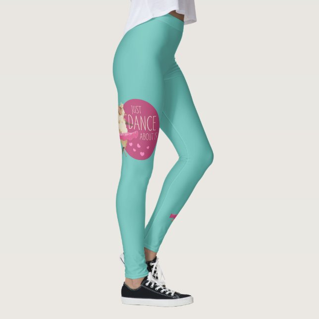 Funny Sheep Message - Just Dance About It 1 Leggings (Right)
