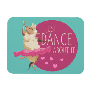 Funny Sheep Message - Just Dance About It 1 Magnet