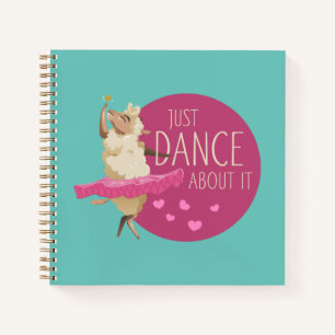 Funny Sheep Message - Just Dance About It 1 Notebook