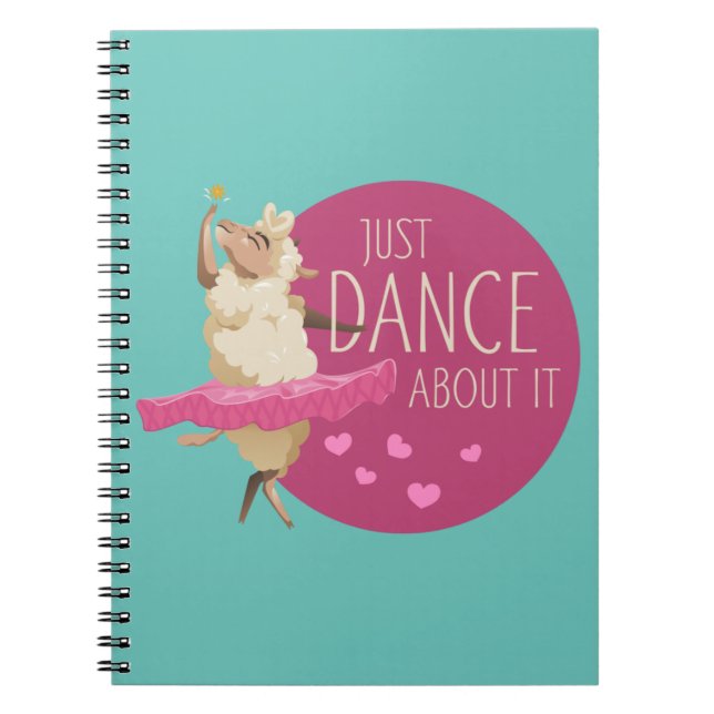 Funny Sheep Message - Just Dance About It 1 Notebook (Front)