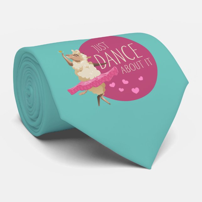 Funny Sheep Message - Just Dance About It 1 Tie (Rolled)