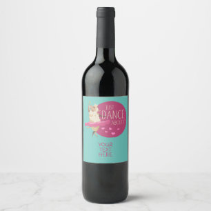 Funny Sheep Message - Just Dance About It 1 Wine Label