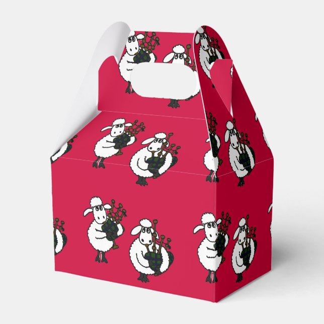 Funny Sheep Playing Bagpipes Gift Box (Front Side)