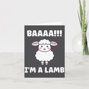 Funny Sheep Quote Baaah I'm A Lamb  Card