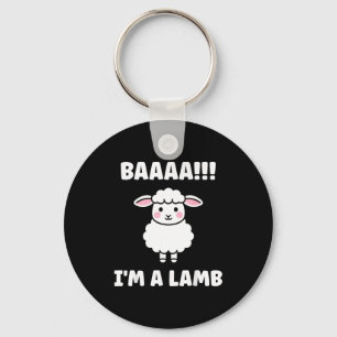 Funny Sheep Quote Baaah I'm A Lamb  Key Ring