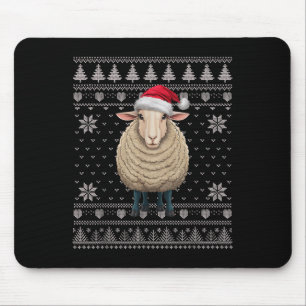 Funny Sheep Ugly Christmas Sweater Santa Xmas Pjs  Mouse Mat
