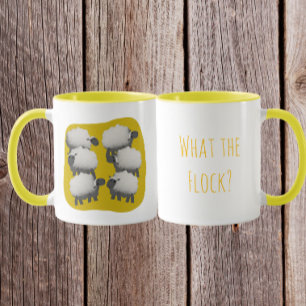 Funny Sheep “What the Flock? Mug