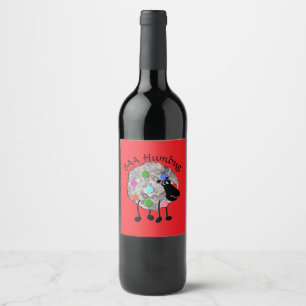 Funny Sheep wine bottle label