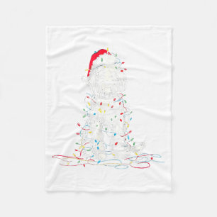 Funny Sheepadoodle Christmas Graphics Dog Lights L Fleece Blanket