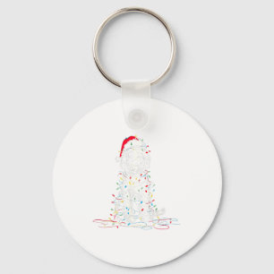 Funny Sheepadoodle Christmas Graphics Dog Lights L Key Ring