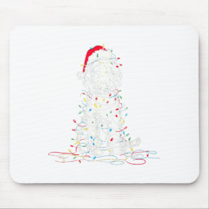 Funny Sheepadoodle Christmas Graphics Dog Lights L Mouse Mat