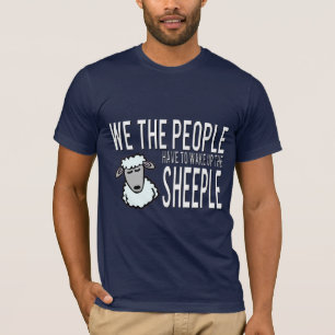 Funny Sheeple Warning Sign Dark T-Shirt